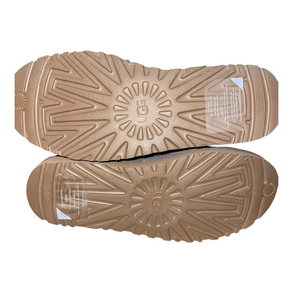 NEW! UGG Bailey Bow Glitz Real Shearling Mid-Calf Boots Gray Sheepskin Sz 10 - Picture 9 of 15